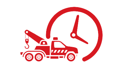 Fast towing and response times red icon Boise Idaho